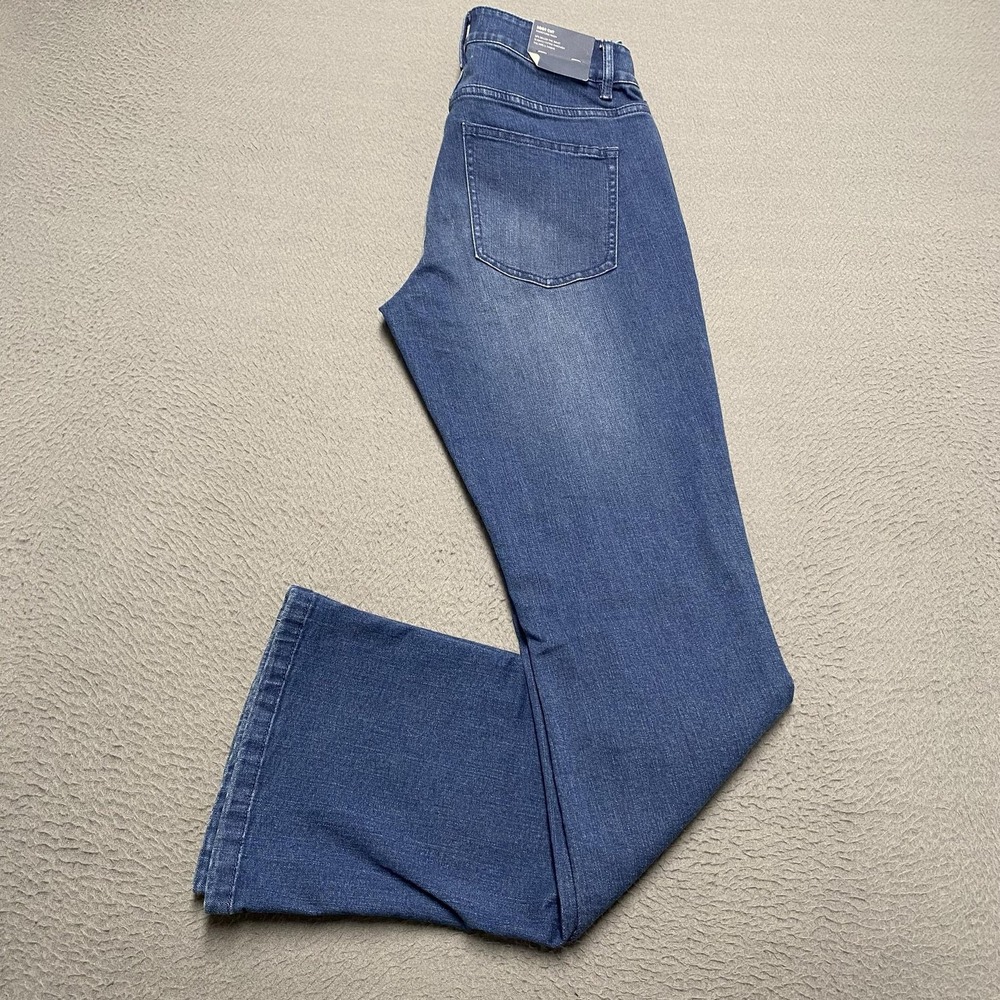 J Jill Jeans Womens 2 Blue Rainstorm Wash Boot Cut Mid Rise Stretch Denim Pants